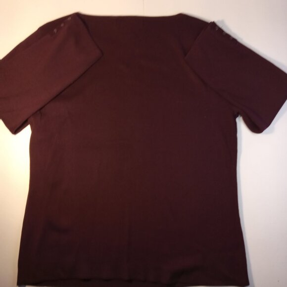 GEOFFREY BEENE SPORT BURGUNDY SWEATER - Picture 2 of 3